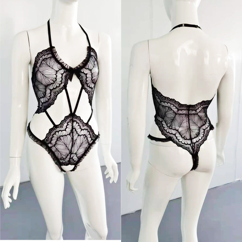 Romantic Wear Lace Halterneck Set