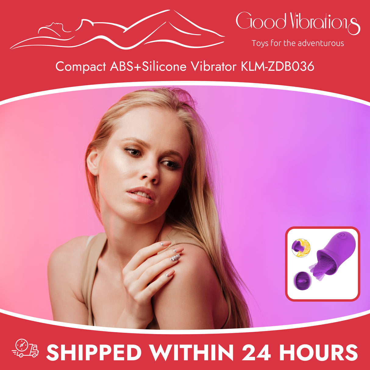 Compact ABS+Silicone Vibrator KLM-ZDB036