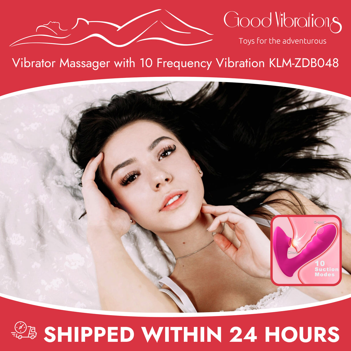 Vibrator Massager with 10 Frequency Vibration KLM-ZDB048