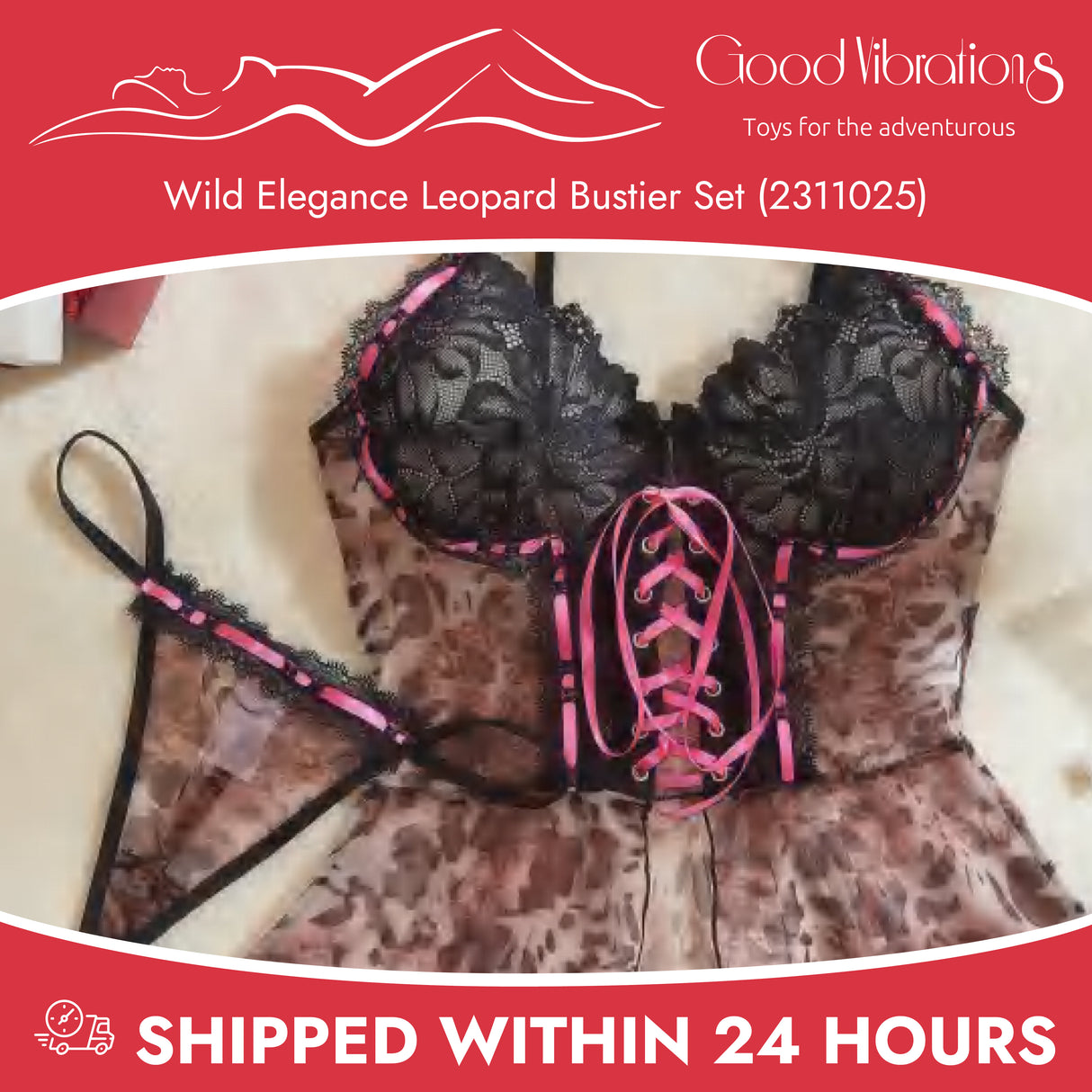 Wild Elegance Leopard Bustier Set (2311025)