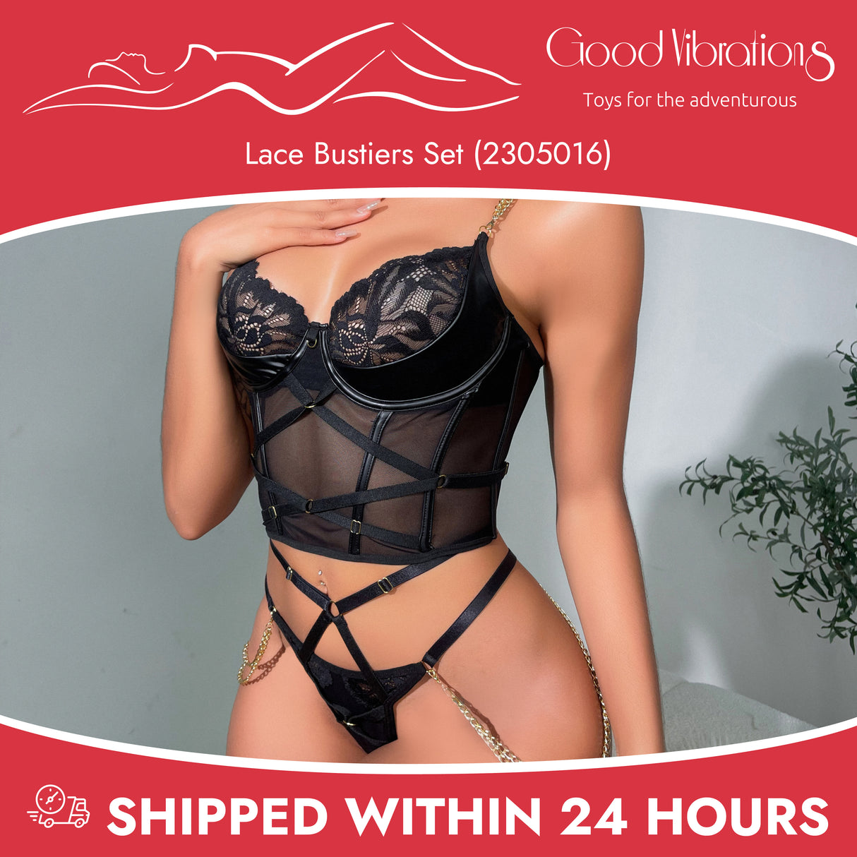Romantic Wear (2305016) Two-piece Lace with Chain