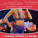 Elastic Band Fishnet Lingerie Sets (2305018)