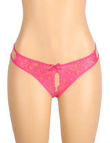 Rose Sexy Open Crotch Lace Bow Panty (P5267-3)