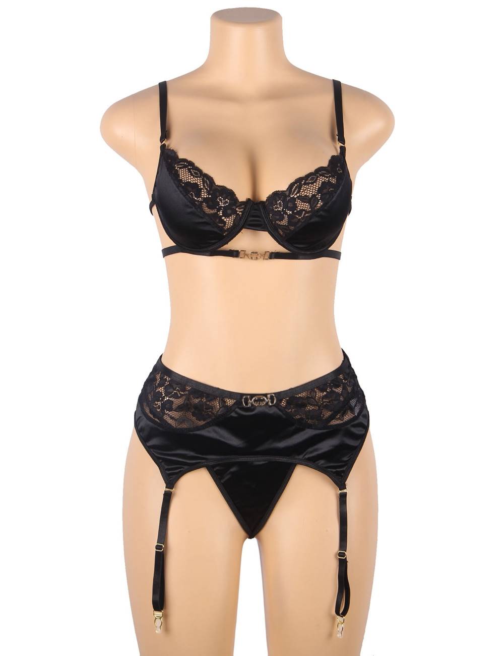 Romantic Wear (R81035-1) Delicate Lace Leg Garter Belt Set