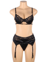 Romantic Wear (R81035-1) Delicate Lace Leg Garter Belt Set