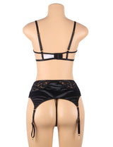 Romantic Wear (R81035-1) Delicate Lace Leg Garter Belt Set