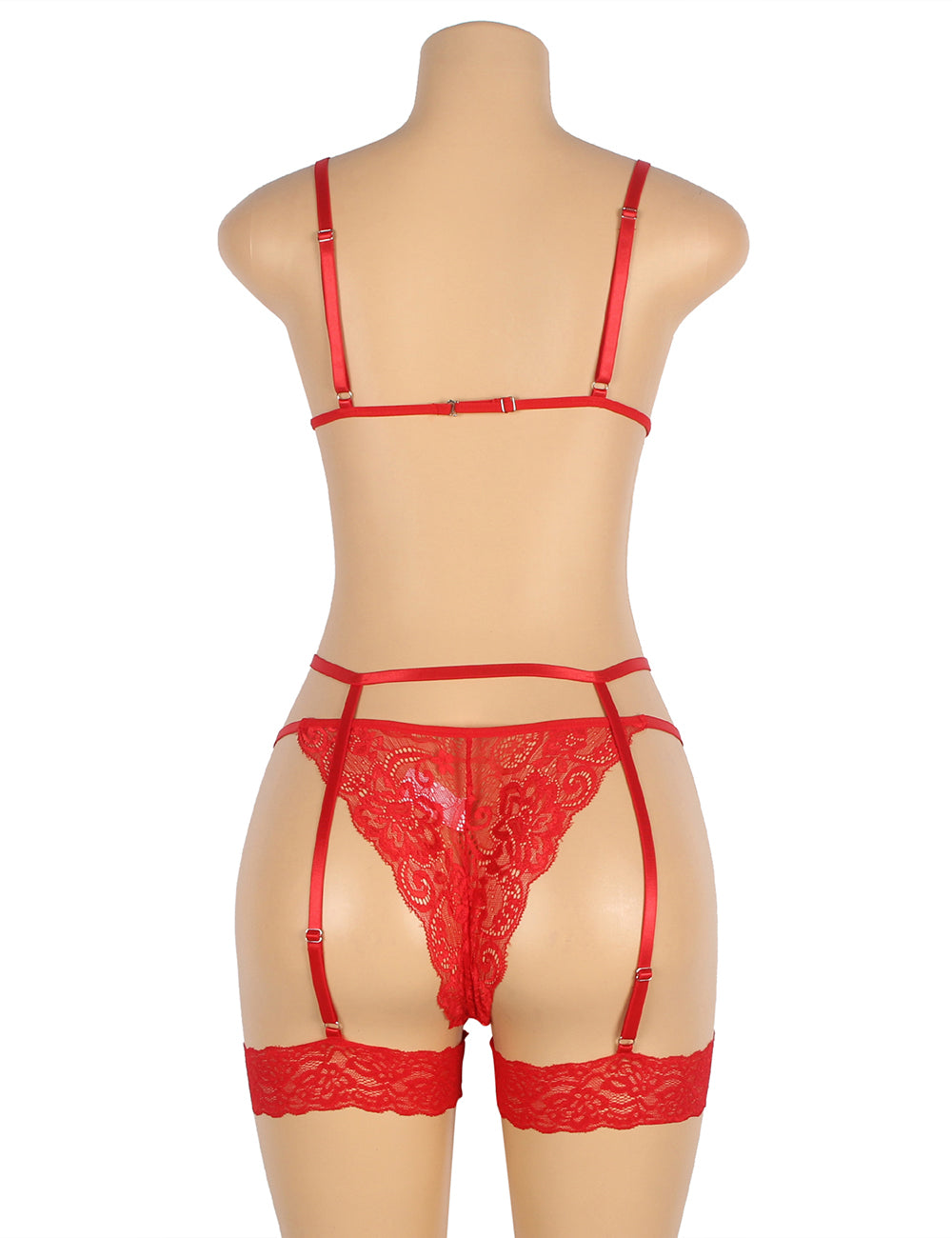 Romantic Wear (R81138-2) Two-piece Red Lace Leg Garter Belt
